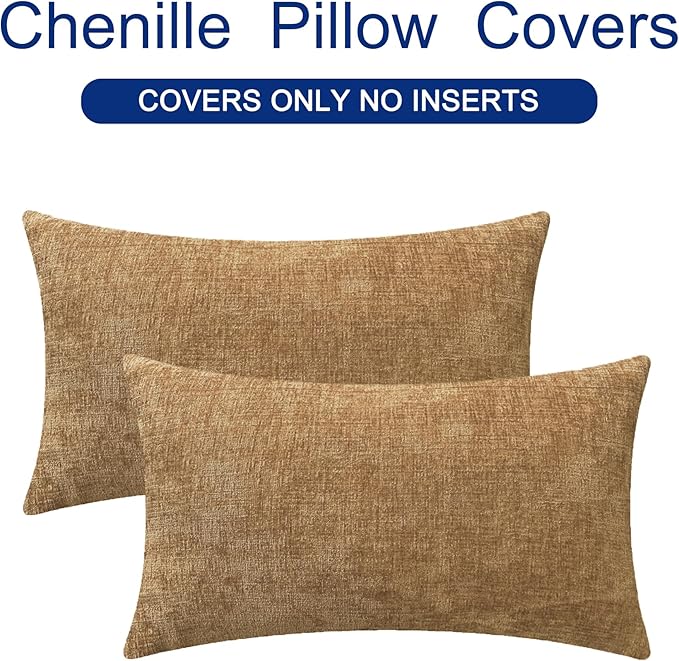 CaliTime Decorative Couch Throw Pillow Covers 26 X 16 Inches Apricot Brown