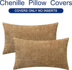 CaliTime Decorative Couch Throw Pillow Covers 26 X 16 Inches Apricot Brown