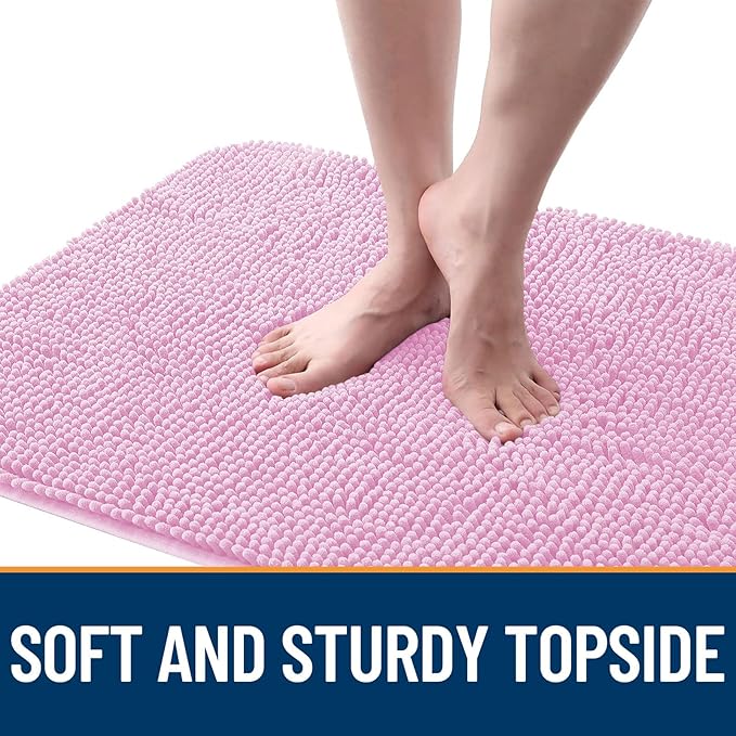 OLANLY Dog Door Mat for Muddy Paws 54x32, Super Absorbent Chenille Mud Mat