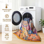 MSGKV Boho Throw Blanket for Couch 50"x60" 100% Cotton Blanket Spring Breathable Lightweight Blankets for Sofa Home Decor Muslin All Seasons