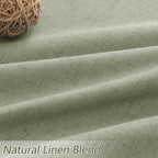 Sage Green 100% Blackout Curtains 84 Inch Length 2 Panels Set for Living Room Bedroom Back Tab Thermal Insulated Black Out Linen Drapes Room Darkening Window Curtains 40 Wide