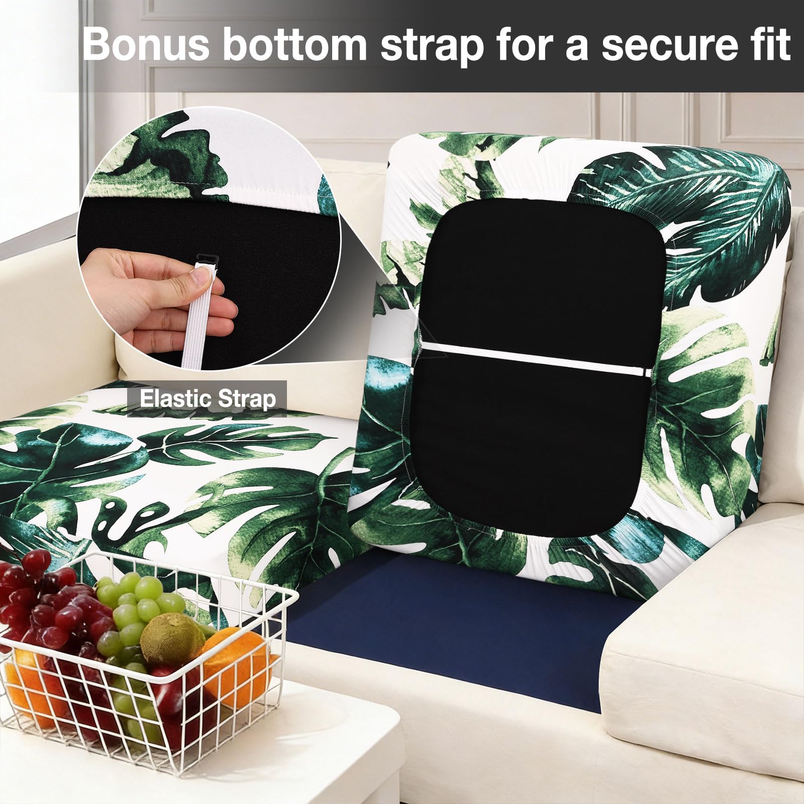 hyha 12Pcs Patio Cushion Covers, Stretch Outdoor Couch Cushion Covers