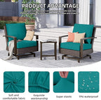 14Pcs Outdoor Cushion Covers, Patio Cushion Covers,Stretch Elastic Slipcovers, Replacement Washable & Reusable Furniture Protector for Patio Couch (Peacock Blue,Cover Only)