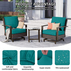 DREAHOTEXTIL 14Pcs Outdoor Cushion Covers, Elastic Patio Cushion Covers