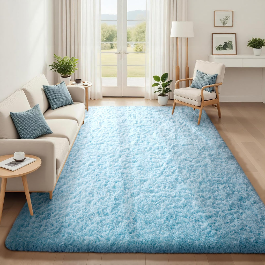 Ophanie Rainbow Colorful Rugs for Living Room 5x8, Unicorn Fluffy Shag Fuzzy Plush Soft Carpets, Floor Shaggy Area Rugs for Bedroom, Carpet for Kids Girls Dorm Nursery Home Decor Aesthetic