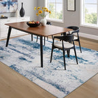 Toneed Abstract Area Rug Modern Washable Rug Soft Non Slip Rug Low Pile for Bedroom Living Room Dining Room Dusty Teal Grey 4x6 Feet