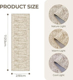 2x7 Runner Rug Non Slip, Thin Entryway Washable Rug for Entryway, Runners for Hallways, Low Pile Vintage Abstract Soft Rugs for Living Room, Kitchen, Bedroom(2'x7', Brown/Ivory)