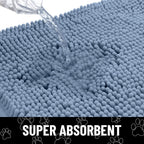 Smiry Dog Door Mat for Muddy Paws, Absorbent Non Slip Dirt Trapper, 48x30