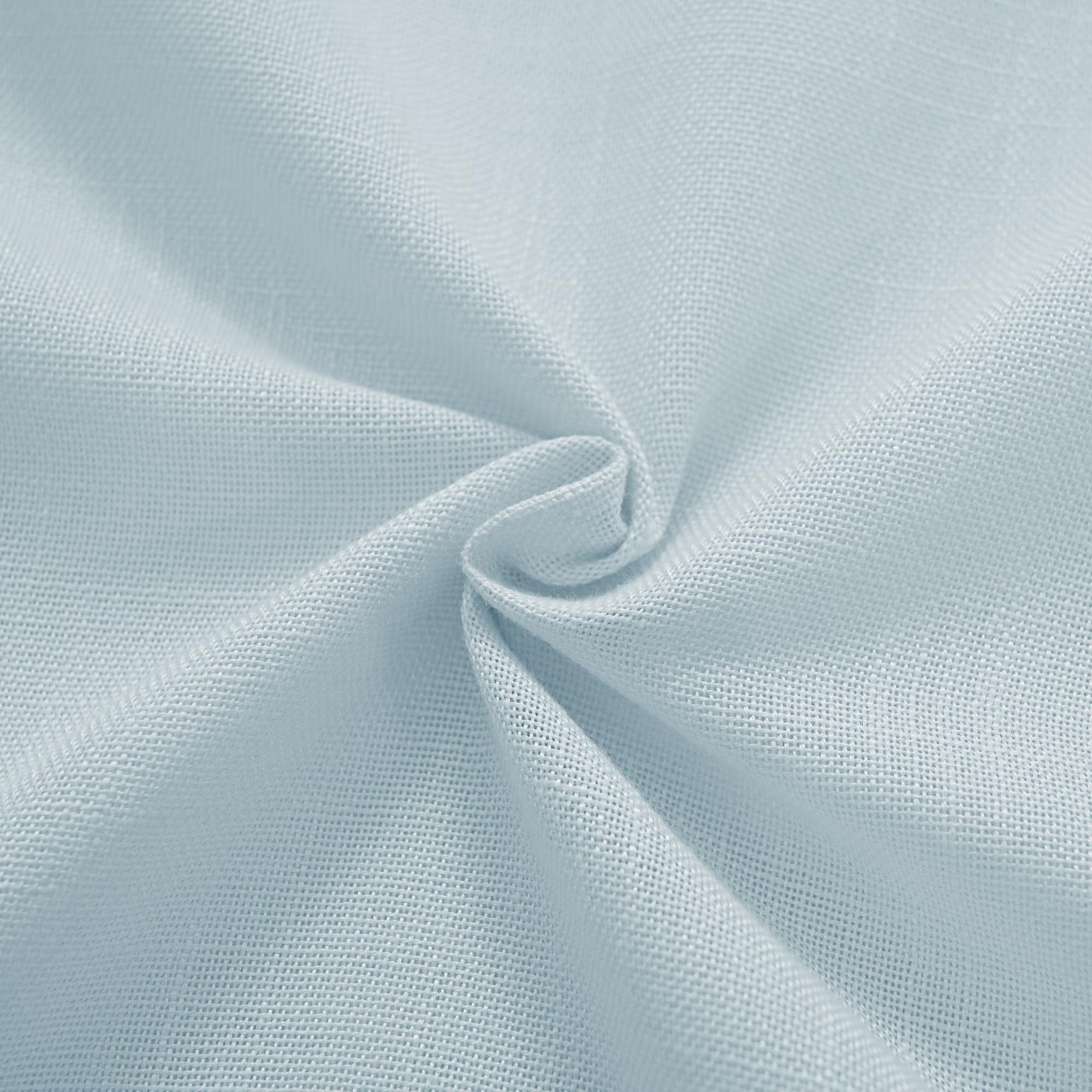 Jolilight Sky Blue Curtains 120 inch Length for Bedroom Back Tab Light Filtering Semi Sheer Blue Living Room Curtains Linen Cotton Textured Drapery Panel Aesthetic Decor Light Blue 52x120