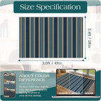 Striped Outdoor Rug - 28" x 43" Front Door Mat Indoor Outside Entrance Non-Slip Washable Outdoor Mat Navy Blue Coastal Rug for Entryway Kitchen Bedroom Welcome Layered Doormat for Front Porch