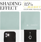 NICETOWN Blackout Window Curtains 60 inch Length 2 Panels, 34 x 60 Inch, Aqua Blue, Grommet Top Room Darkening Thermal Insulated Solid Vertical Drapes for Bedroom/Kid Room