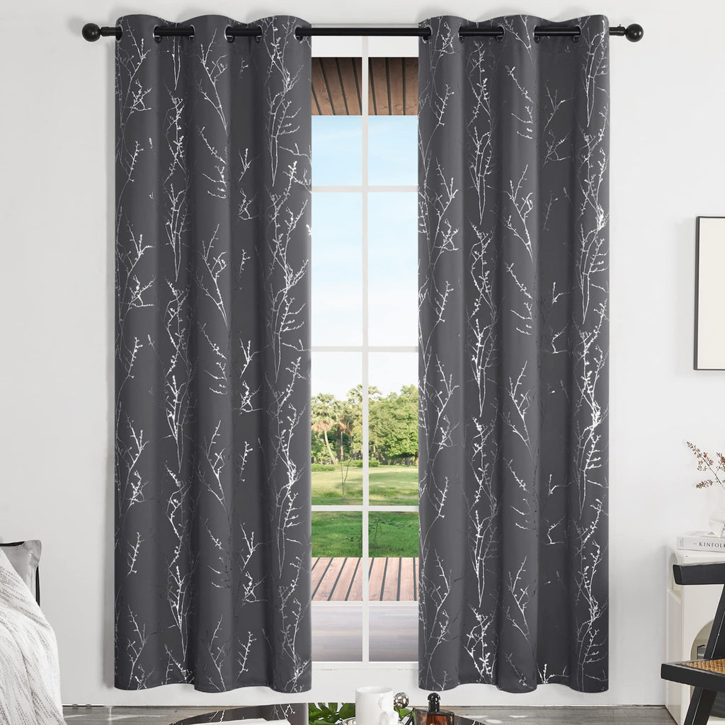 Deconovo Living Room Curtains 84 Inches Long, Blackout Curtains for Bedroom