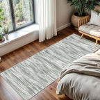 KOZYFLY Kitchen Runner Rug for Hallway Non-Slip Modern Abstract Runner Rug 2x5 Grey Green, Washable Carpet Runner Laundry Room Mat with Soft Low Pile for Entryway Bathroom Bedroom Kitchen