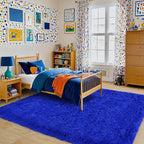 Pionblank Large Rug for Living Room 6x9 Feet, Modern Soft Shag Area Rug, Plush Fuzzy Carpet for Bedroom Girls Boys Room Home Nursery Teens Dorm Decor, Royal Blue