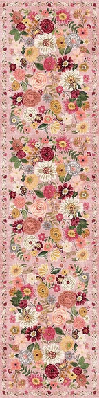 Rug for Hallways Kitchen Rug 3x7, Non Slip Washable Rugs with Rubber Backing Soft Floral Carpet Runner for Hallways, Kitchen, Laundry, Bedroom, Bathroom(3 x 7, Pink Garden)