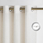 NICETOWN Linen Curtains 84 inches Long, Grommet Thick Flax Linen Privacy Assured with Light Filtering Window Treatments for Bedroom/Living Room, Vannila, W55 x L84, 2 Panels