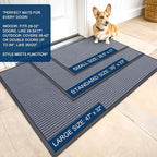 OLANLY 2-Pack Front Door Mats 71x23, Waterproof Heavy-Duty Doormats