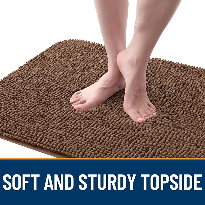 OLANLY Dog Door Mat for Muddy Paws 34x21, Super Absorbent Chenille Mud Mat