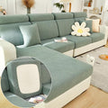 Yoovat Couch Cushion Covers for Sofa Couch Covers Wear-Resistant Universal Sofa Cover Washable Stretch for Sectional Slipcovers (Texture-Green,Back Cover L)