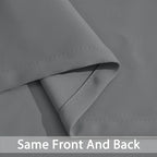 Yakamok Gray Blackout Curtain Panels 84 inches - Light Reducing Thermal Insulated Solid Grommet Blackout Curtains/Panels/Drapes for Living Room 1 Panel, 52 inches by 84 Inch, Grey