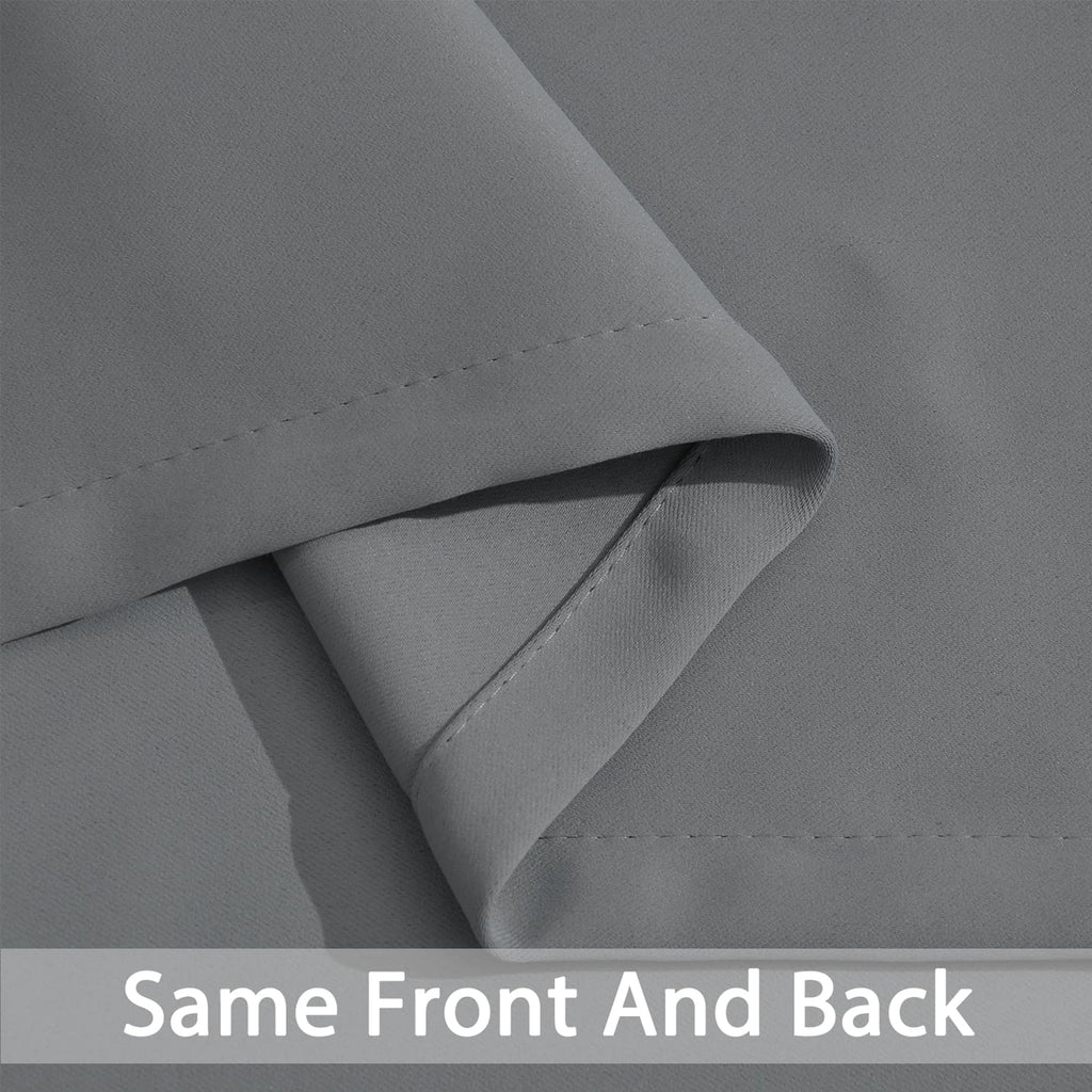 Yakamok Grey Room Darkening Curtains 84 inch Gray Sliding Door Drapes