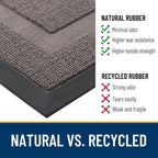 OLANLY Front Door Mat Outside 33x21, All-Season Heavy-Duty Rubber Doormat