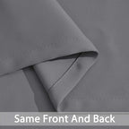 Yakamok Blackout Curtains Room Darkening Thermal Insulated Window Panels,Solid Grommet Top Drapes for Bedroom/Living Room(52Wx90L, Grey, 2 Panels)