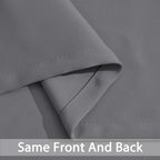 Yakamok Grey Room Darkening Curtains 52x90 inch Gray Grommet-Living Room