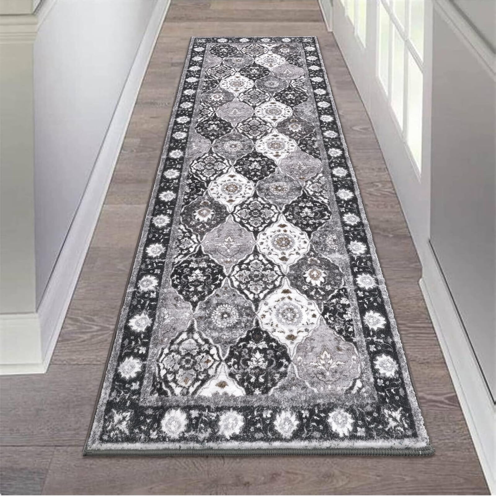 HEBE Hallway Runner Rug 2'x6', Washable Non Slip Kitchen Rug Runner