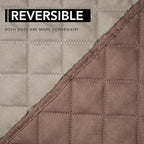 Easy-Going Oversized Recliner Cover Reversible Couch Cover Sofa Cover for Living Room Water Resistant Furniture Protector with Elastic Straps for Pets Dog (Oversized Recliner, Brown/Beige)