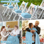 Buryeah 12 Pcs Flannel Throw Blanket Bulk 50 x 60 in Sleepover Blanket Outdoor Wedding Throw Lightweight, Oeko-tex Standard 100 Certified for Sofa Homeless Gifts (Teal)
