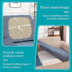 12Pcs Stretch Patio Cushion Covers,Outdoor Couch Covers Replacement,Outdoor Couch & Sofa Slipcovers,for Patio Furniture Cushion Covers,Washable Reusable Furniture Protector (West Lake Blue,Cover Only)