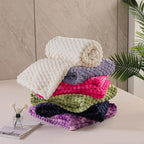 Exclusivo Mezcla Fleece Twin Blanket for Bed, Extra Large Fuzzy Grayish Purple Bed Blankets, Soft Cozy Plush Sofa Throws for All Seasons, 90x66 Inches