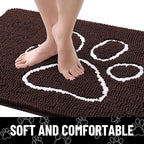Smiry Dog Door Mat for Muddy Paws, Absorbent Non Slip Dirt Trapper, 54x32