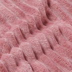 BEDELITE Fleece Blanket Queen Size – 3D Ribbed Jacquard Soft and Warm Decorative Fuzzy Blankets – Cozy, Fluffy, Plush Lightweight Throw Blankets for Couch, Bed, Sofa(Pink, 90x90 inches)