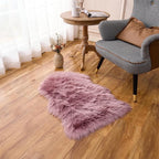 Arbosofe Ultra Soft Faux Fur Rug, Small Area Rugs, Light Purple Fluffy Shaggy Fur Rug for Bedroom & Living Room, Kids Room Decor, 2 x 3 Feet Sheepskin