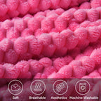 BEDELITE Hot Pink Throw Blanket for Couch, Soft Cozy Gifts for Women, 50*60