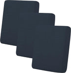 Easy-Going Stretch Individual Chair Couch Cushion Cover Sofa Cushion Furniture Protector Sofa slipcover Soft Flexibility with Elastic Bottom (3-Piece Sofa Cushion Cover, Dark Blue)