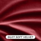 RYB HOME Chistmas Red Velvet Curtains- Super Soft Thermal Insulated Back Tab & Rod Pocket Window Curtain for Bedroom Movie Theater, Width 52 x Length 90 inch, Red, 2 Panels