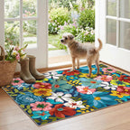 Othilic Floral Outdoor Rug - 28"x43" Front Door Mat Indoor Outside Entrance