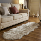 Arbosofe Ultra Soft Faux Fur Rug, Area Rugs, Beige Fluffy Shaggy Fur Rug for Bedroom & Living Room, Kids Room Decor, 2 x 6 Feet Sheepskin