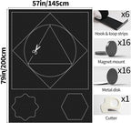 BKSAI 100% Blackout Window Cover, Portable Magnetic Black Out Curtains for Window, Black Out Shades No Drill Cuttable Blackout Blinds for Bedroom, RV, Nursery, Media Room, 79x57 inch