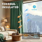 MIULEE 100% Blackout Linen Curtains for Bedroom, Christmas Emerald Green Solid Luxury Decor Thermal Insulation Room Darkening Drapes for Living Room Nursery Back Tab Rod Pocket 42 x 84 Inches 2 Panels