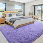 8x10 Area Rugs for Living Room: Fluffy Shag Soft Washable Rug Large Fuzzy Plush Indoor Carpet for Bedroom Nursery Playroom Kids Girls Boys Room (Purple, 8'x10')