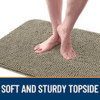 OLANLY Dog Door Mat for Muddy Paws 47x24, Super Absorbent Chenille Mud Mat