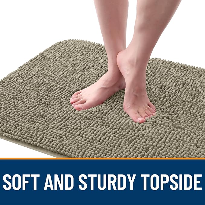 OLANLY Dog Door Mat for Muddy Paws 47x24, Super Absorbent Chenille Mud Mat