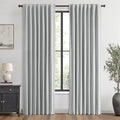 MIULEE 100% Blackout Linen Curtains for Bedroom 42 x 90 Inch Grey 2 Panels