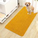 OLANLY Dog Door Mat for Muddy Paws 44x24, Absorbs Moisture and Dirt, Absorbent Non-Slip Washable Doormat, Quick Dry Chenille Mud Mat, Entry Indoor Entryway Carpet for Inside Floor, Golden Yellow
