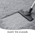 Chicrug Soft Runner Rugs for Bedroom Living Room Plush Fluffy Rug 3x8 Feet, Shag Furry Area Rug Carpet Non Shedding for Nursery Children Kids Girls Room Home Decorative, Grey