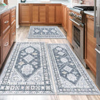 HEBE Boho Kitchen Rug Sets 3 Piece with Runner Non Slip Kitchen Rugs and Mats Washable Kitchen Mats for Floor Thick Kitchen Floor Mat Carpet Runner Rugs for Hallway Laundry Holiday Decor